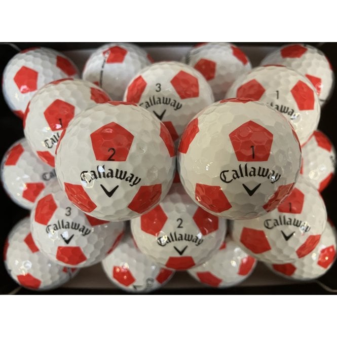 Callaway Chrome Red \ White Truvis Golf Balls