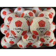 Chrome Red \ White Truvis Golf Balls